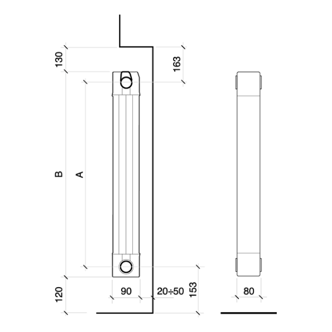 Радиатор алюминиевый Nova Florida Ledro S/90 1600