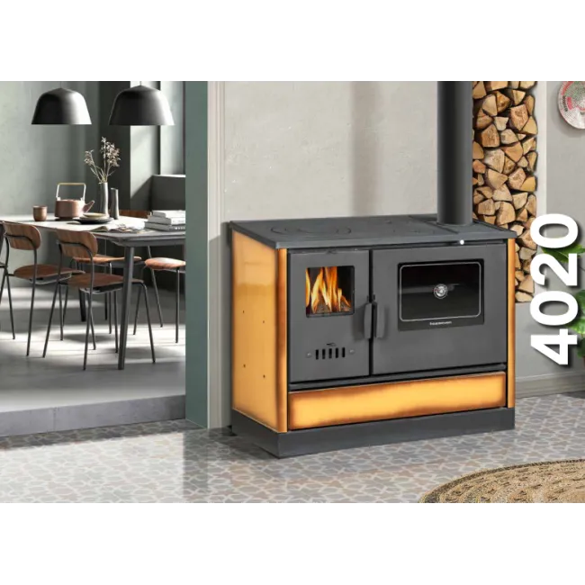 Дровяная печь с варочной поверхностью и духовым шкафом Hosseven 4020