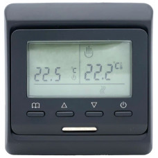 Програмований терморегулятор для теплої підлоги IN-THERM E51 Чорний мат
