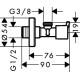 Вентиль кутовий hansgrohe S, хром 13901000
