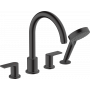 Змішувач hansgrohe Vernis Shape на борт ванни, чорний матовий 71459670