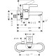 Змішувач hansgrohe Metris S для ванни 31460000 хром