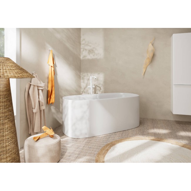 Смеситель hansgrohe Tecturis S для ванны напольный, белый матовый 73440700