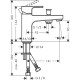 Змішувач hansgrohe Vernis Shape для ванни та душу, хром 71463000