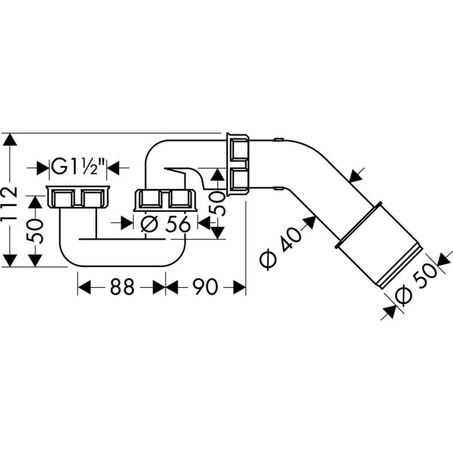 Сифон для ванни hansgrohe 56373000