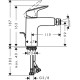 Змішувач hansgrohe Logis для біде 71200670 чорний матовий