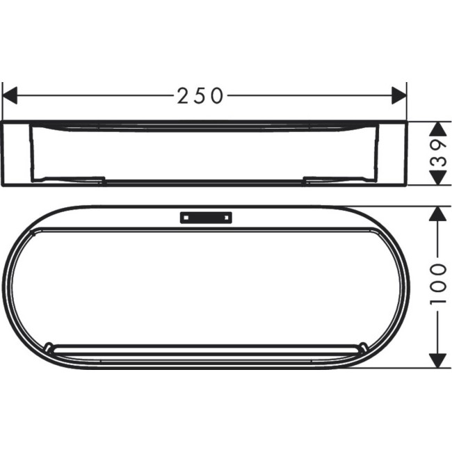 Корзинка для хранения hansgrohe WallStoris 27913670, черный матовый