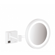 Дзеркало для гоління hansgrohe AddStoris 41790700 з підсвічуванням LED білий матовий