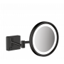 Дзеркало для гоління hansgrohe AddStoris 41790670 з підсвічуванням LED чорний матовий