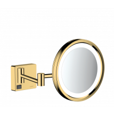 Дзеркало для гоління hansgrohe AddStoris 41790990 з підсвічуванням LED золото