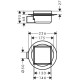 Точковий злив hansgrohe RainDrain Spot 56112800 з решіткою та монтажним комплектом