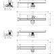 Монтажний комплект для стандартної/плоскої установки hansgrohe RainDrain Allround 900 мм 56188800