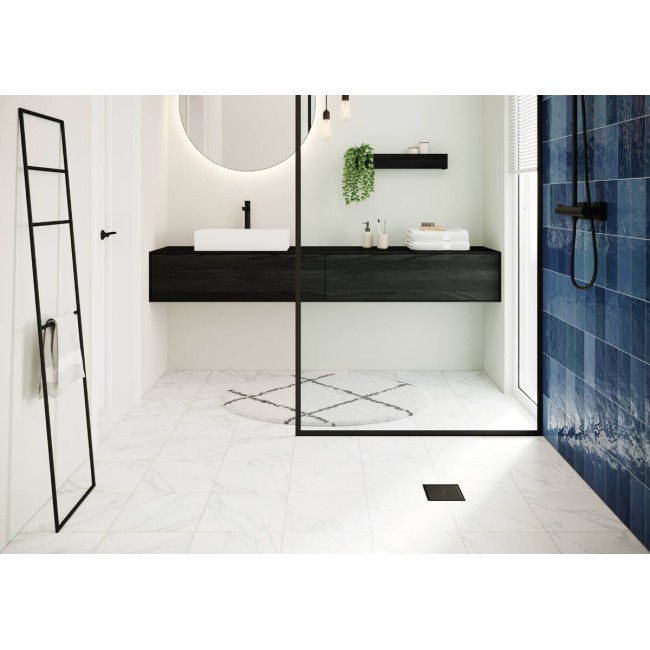 Точечный слив 150/150 hansgrohe RainDrain Point 56249670 матовый черный, с решеткой и монтажным комплектом