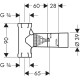 Прихована частина запірного вентиля hansgrohe 15970180, витрата води 130 л/хв