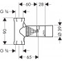 Прихована частина запірного вентиля hansgrohe 15970180, витрата води 130 л/хв
