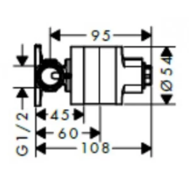 Скрытая часть для гигиенического смесителя hansgrohe 29235180