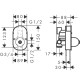 Прихована частина hansgrohe одноважільного змішувача для ванни 31741180