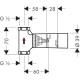 Прихована шпиндельна частина запірного вентиля hansgrohe 15973180, витрата води 52 л/хв