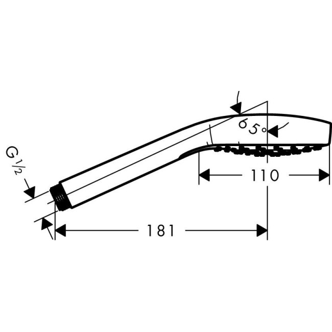 Ручной душ hansgrohe Croma E 1jet 26814400, белый/хром