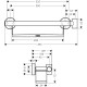 Поручень hansgrohe Unica 26328400 білий/хром