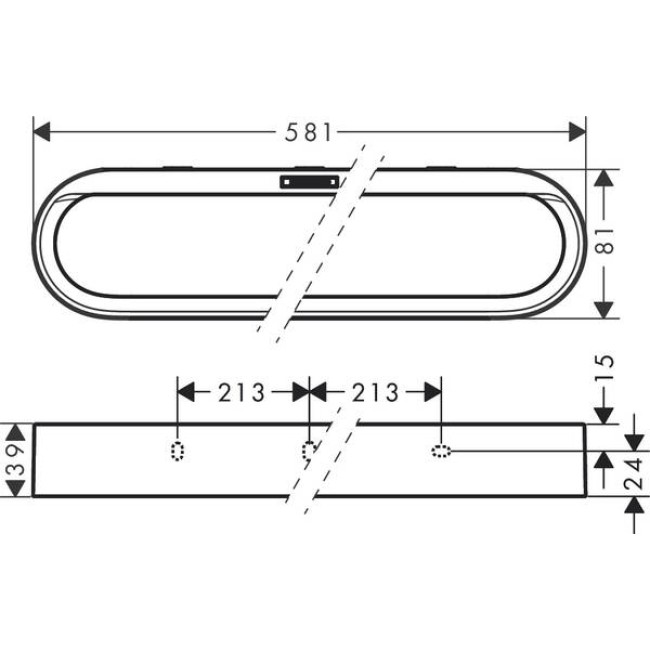 Держатель для полотенец hansgrohe WallStoris 27926670 черный матовый