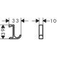 Гачок для рушників hansgrohe WallStoris 27929700 на штангу, білий матовий
