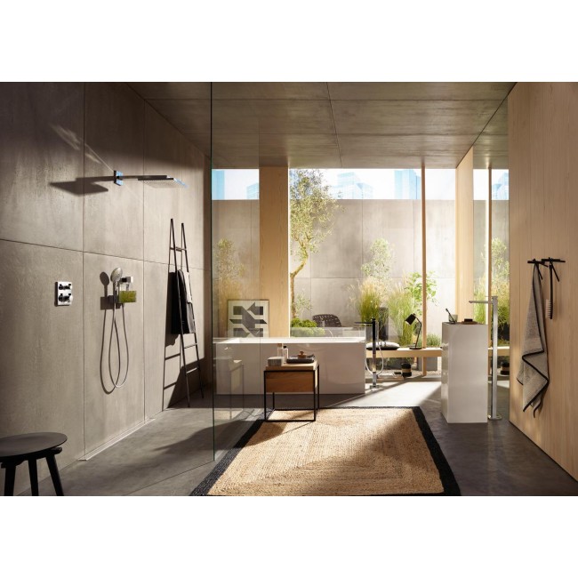 Шланговое подсоединение hansgrohe Fixfit Porter 300 с держателем для душа 26456400 белый/хром