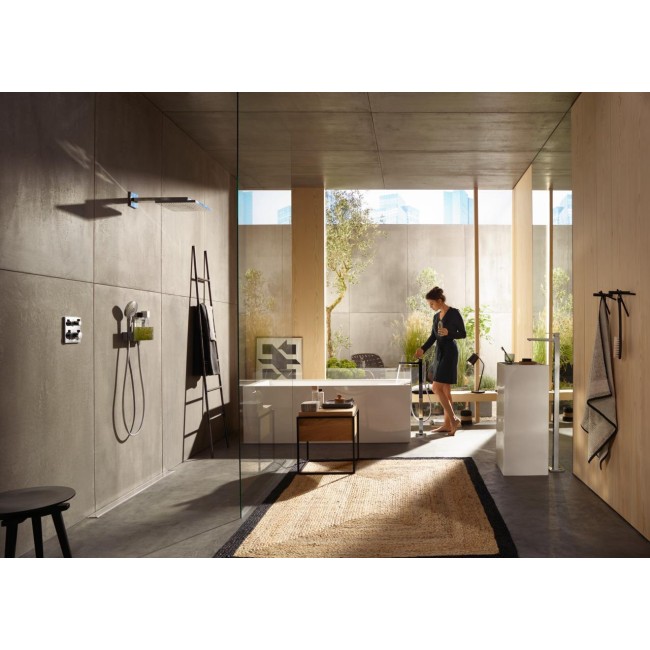Шланговое подсоединение hansgrohe Fixfit Porter 300 с держателем для душа 26456400 белый/хром