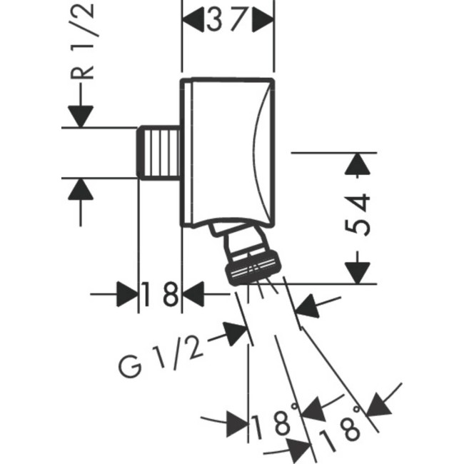 Шланговое подсоединение hansgrohe Fixfit S 27506000