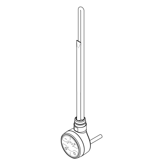 ТЭН для полотенцесушителя TERMA MOA 600W со скрытым монтажом, белый