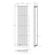 Вертикальный радиатор Ellipse 480х1800-8, anticor, белый