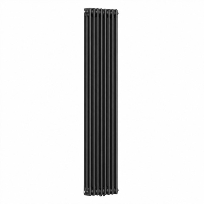 Вертикальный радиатор NAVIN Calidum 3-8 372x1800 (50 мм), anticor, черный муар