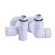 Кран угловой под ТЭН Solomon 1/2"х1/2" белый, 2шт
