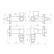 Кран угловой под ТЭН Solomon 1/2"х1/2" белый, 2шт