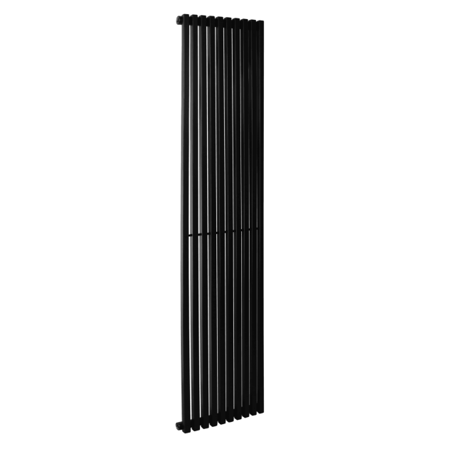 Вертикальний радіатор Quantum 1800×405 бокове підк., чорний