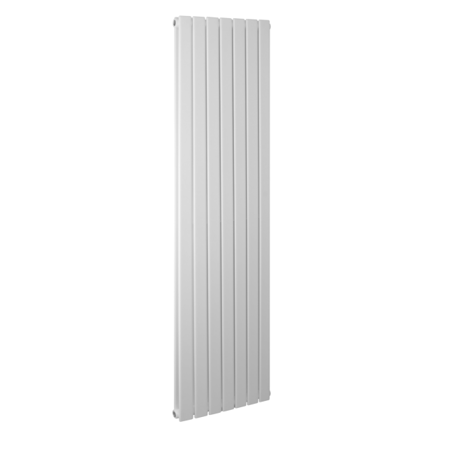 Дизайнерский вертикальный радиатор Blende 1400×394, нижнее подк., белый