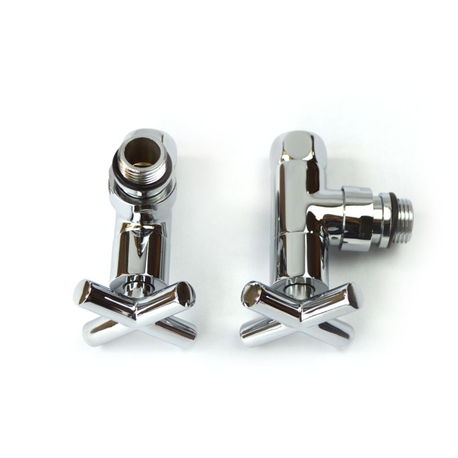 Кран угловой для полотенцесушителей Raftec Premium 1/2x1/2 Chrome, 2шт.