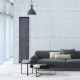 Дизайнерский вертикальный радиатор Quantum 1800×405, нижнее подк., черный