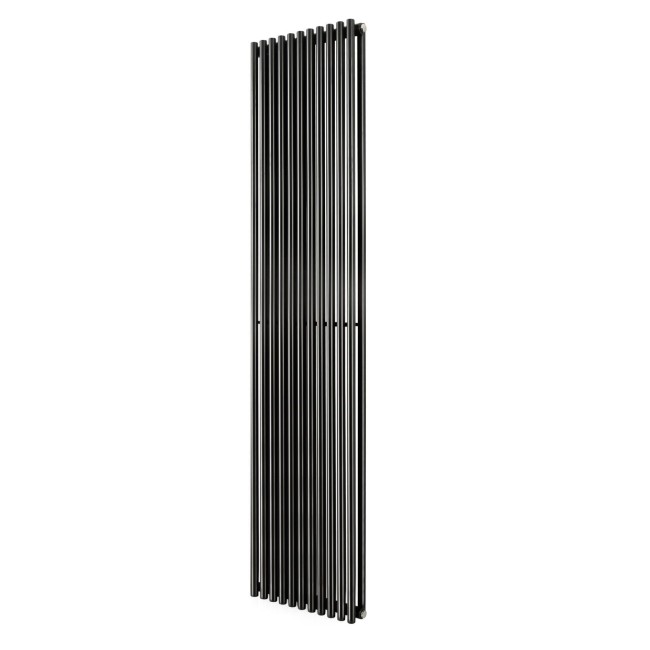 Дизайнерський вертикальний радіатор Praktikum 1800×425, нижнє підк., чорний