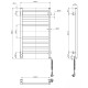 Полотенцесушитель Domingo Axis 480x800 Sensor правый белый