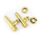 Кран угловой для полотенцесушителей Raftec 1/2"х1/2" удлиненный, золото, 2шт.