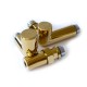 Кран угловой под ТЭН, 1/2"х1/2", под золото, 2шт.