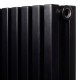 Дизайнерський трубчастий радіатор Quantum 500×1205, нижнє підк., чорний