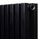Дизайнерський трубчастий радіатор Quantum 500×1005, низ підк., чорний
