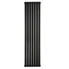 Дизайнерский вертикальный радиатор Blende 1600×394, нижнее подк., черный