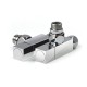 Кран угловой для полотенцесушителей Raftec Quadro 1/2x1/2 Chrome,2шт.