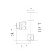 Кран угловой для полотенцесушителей Raftec Quadro 1/2x1/2 Chrome,2шт.