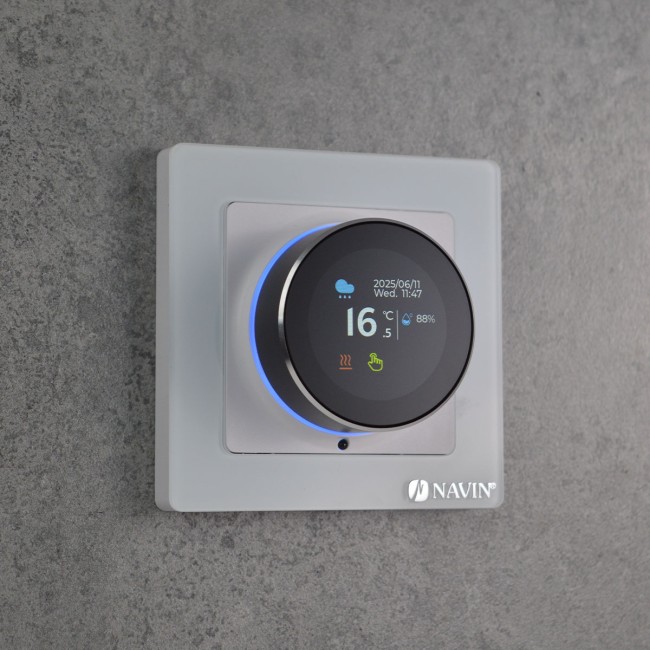 Терморегулятор для теплого пола EH20R-16A Wi-Fi Tuya, белый с внешним датчиком температуры