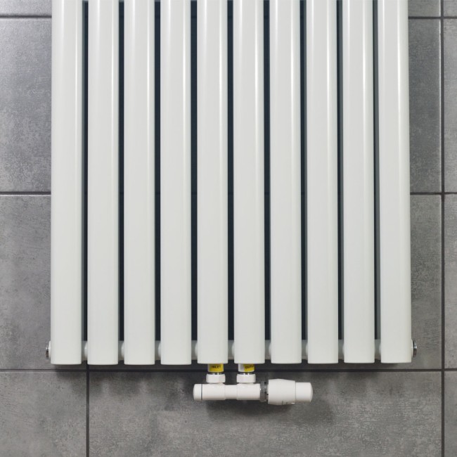 Вертикальный радиатор Ellipse Double 600х1800-10 (50 мм), anticor, белый