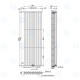 Вертикальный радиатор Ellipse Double 600х1800-10 (50 мм), anticor, белый